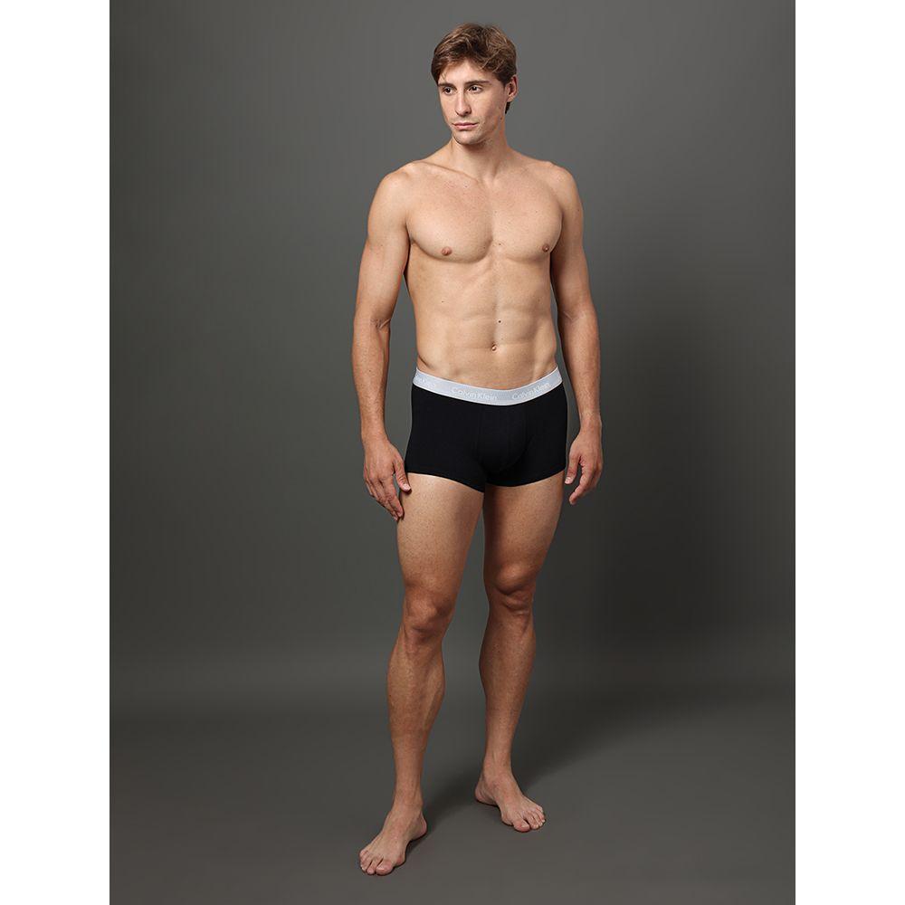 Kit 3 Cuecas Low Rise Trunk Classic Calvin Klein Underwear - Preto / Branco - 7