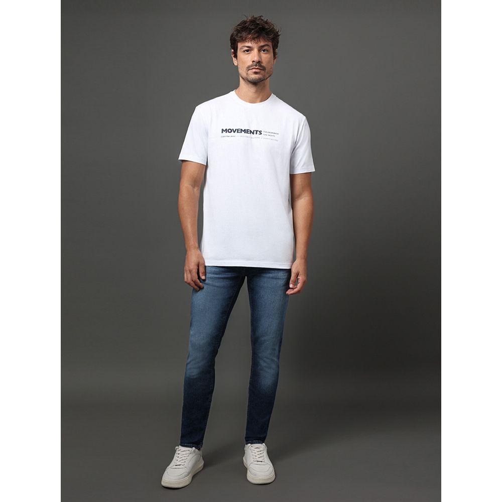 Camiseta Masculina Movements Calvin Klein Jeans - Branco - 3