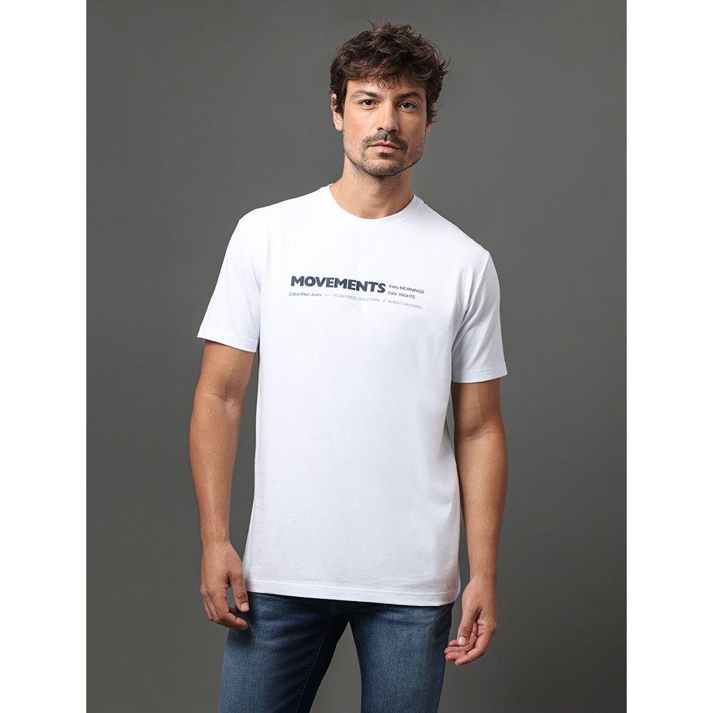 Camiseta Masculina Movements Calvin Klein Jeans - Branco - 5