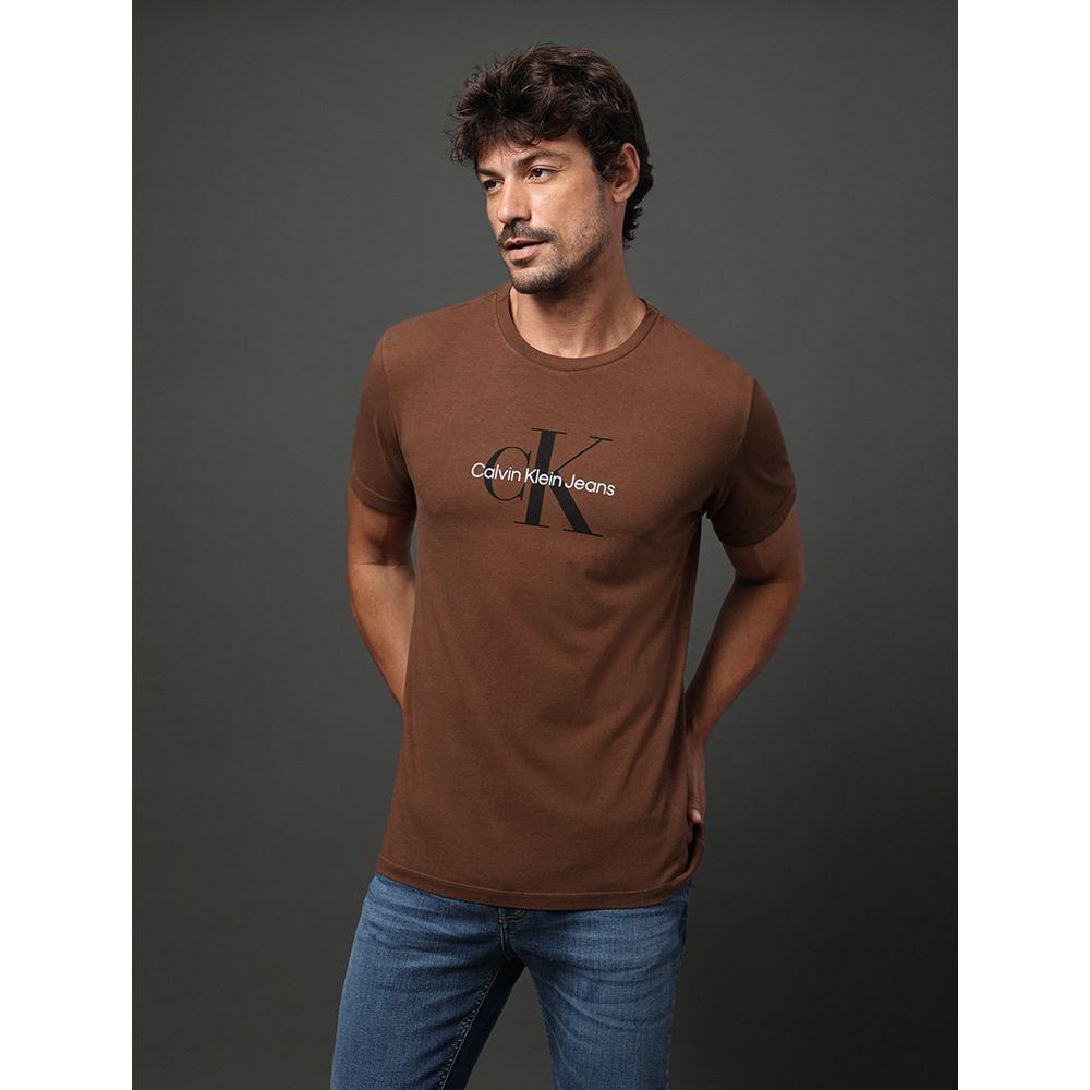 Camiseta Masculina Re Issue Calvin Klein Jeans - Marrom - 5