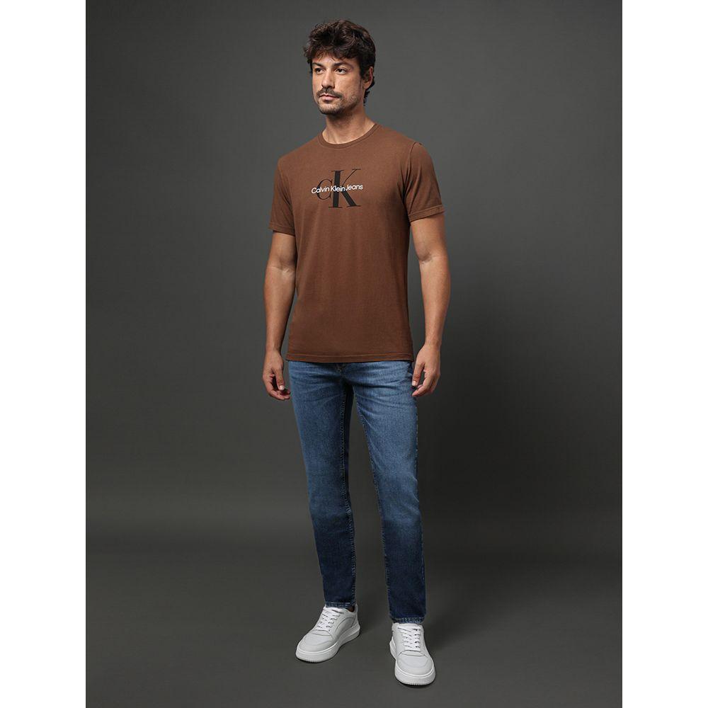 Camiseta Masculina Re Issue Calvin Klein Jeans - Marrom - 3