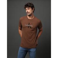 Camiseta Masculina Re Issue Calvin Klein Jeans - Marrom - 5