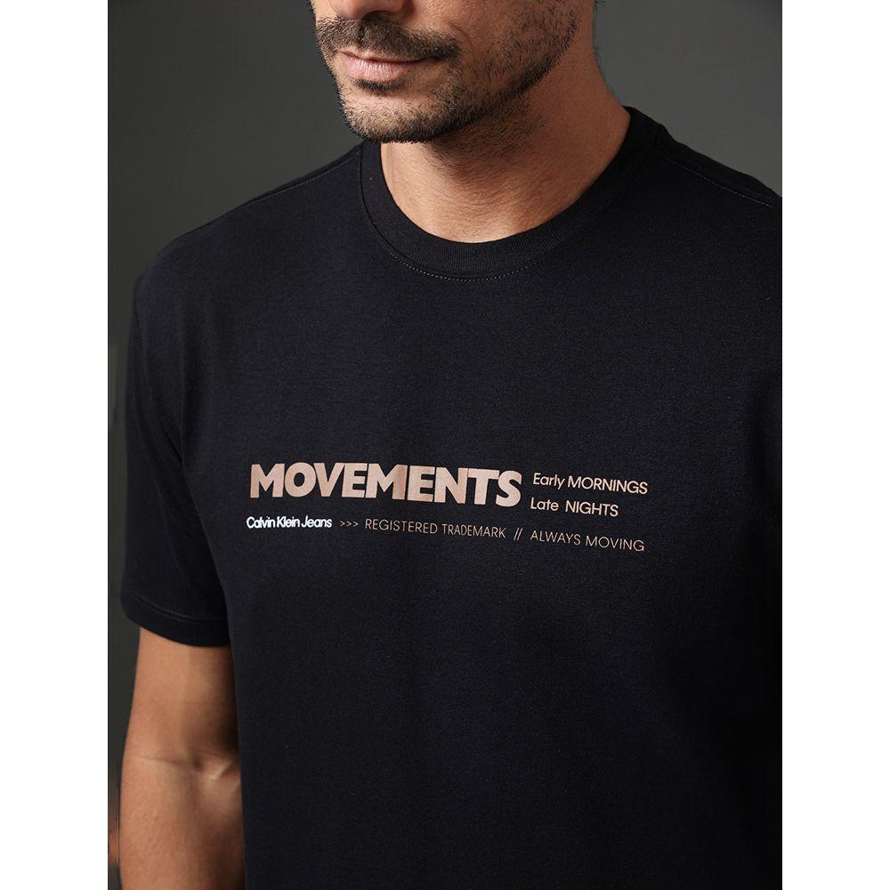 Camiseta Masculina Movements Calvin Klein Jeans - Preto - 4