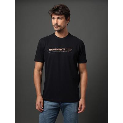 Camiseta Masculina Movements Calvin Klein Jeans - Preto