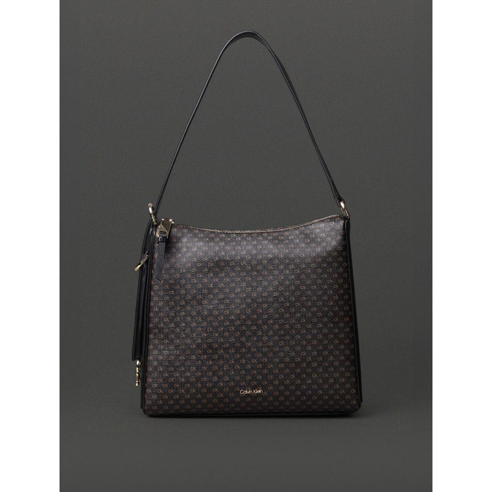 Bolsa Shoulder Feminina Quadrada Calvin Klein - Marrom - 1