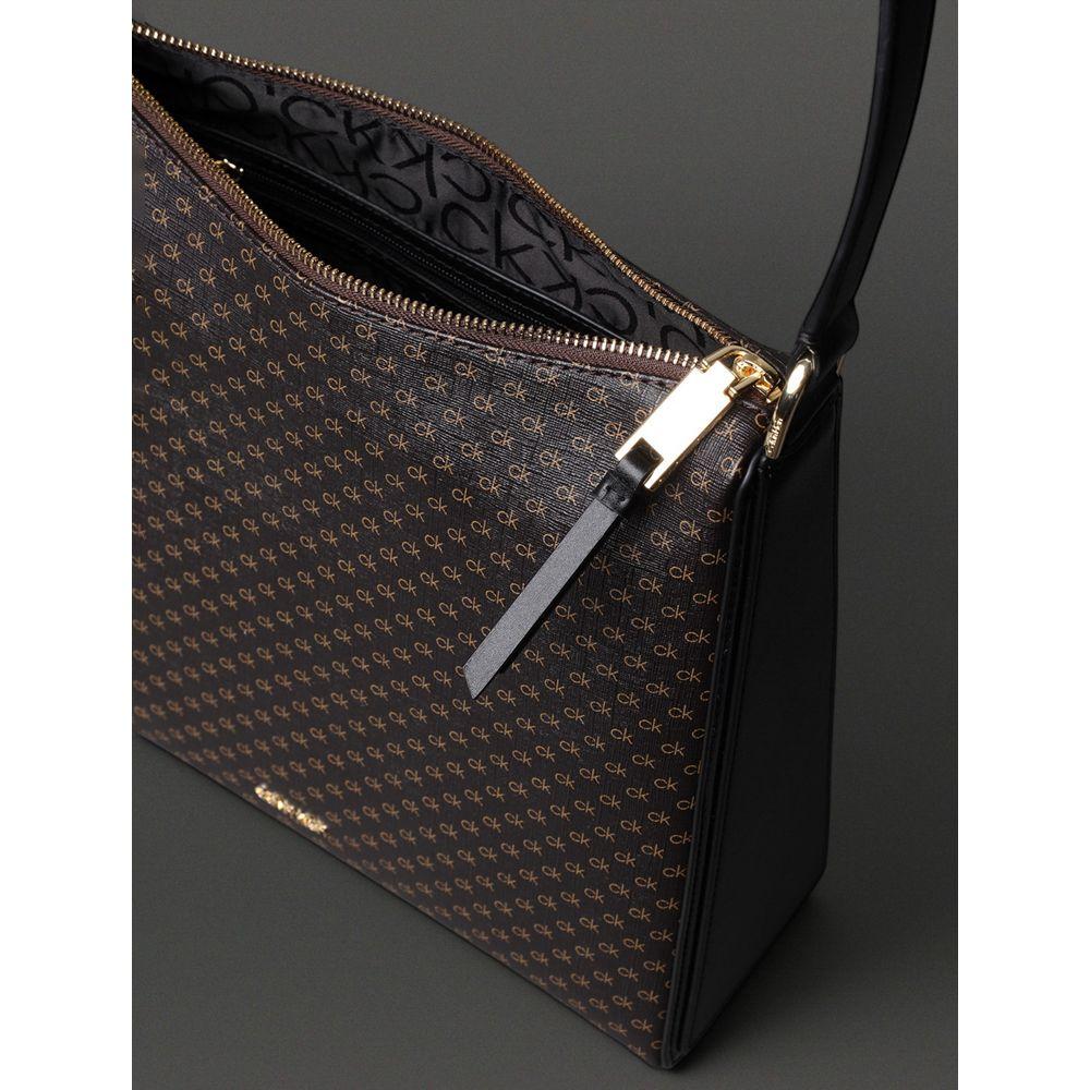 Bolsa Shoulder Feminina Quadrada Calvin Klein - Marrom - 3