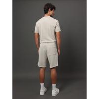 Bermuda Masculina Moletom Monograma Calvin Klein Jeans - Caqui Claro - 2