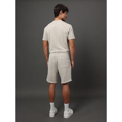 Bermuda Masculina Moletom Monograma Calvin Klein Jeans - Caqui Claro