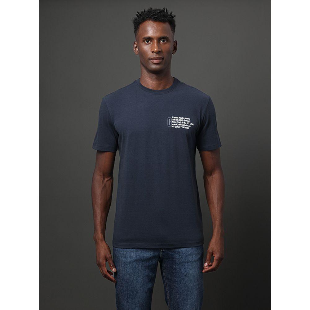 Camiseta Masculina Ny Address Calvin Klein Jeans - Marinho - 1