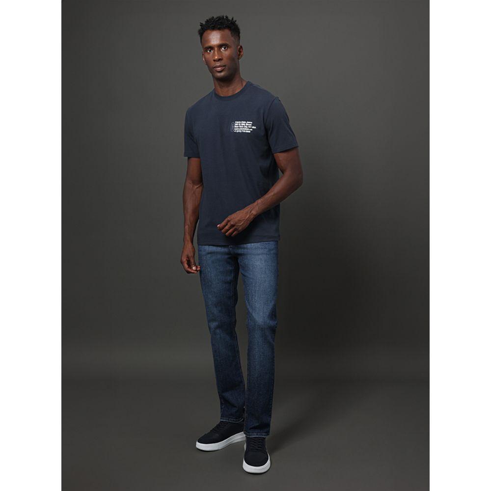 Camiseta Masculina Ny Address Calvin Klein Jeans - Marinho - 3
