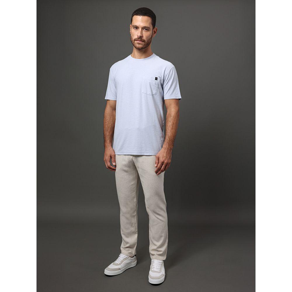 Camiseta Masculina Flamê Com Bolso Calvin Klein Jeans - Lavanda - 3