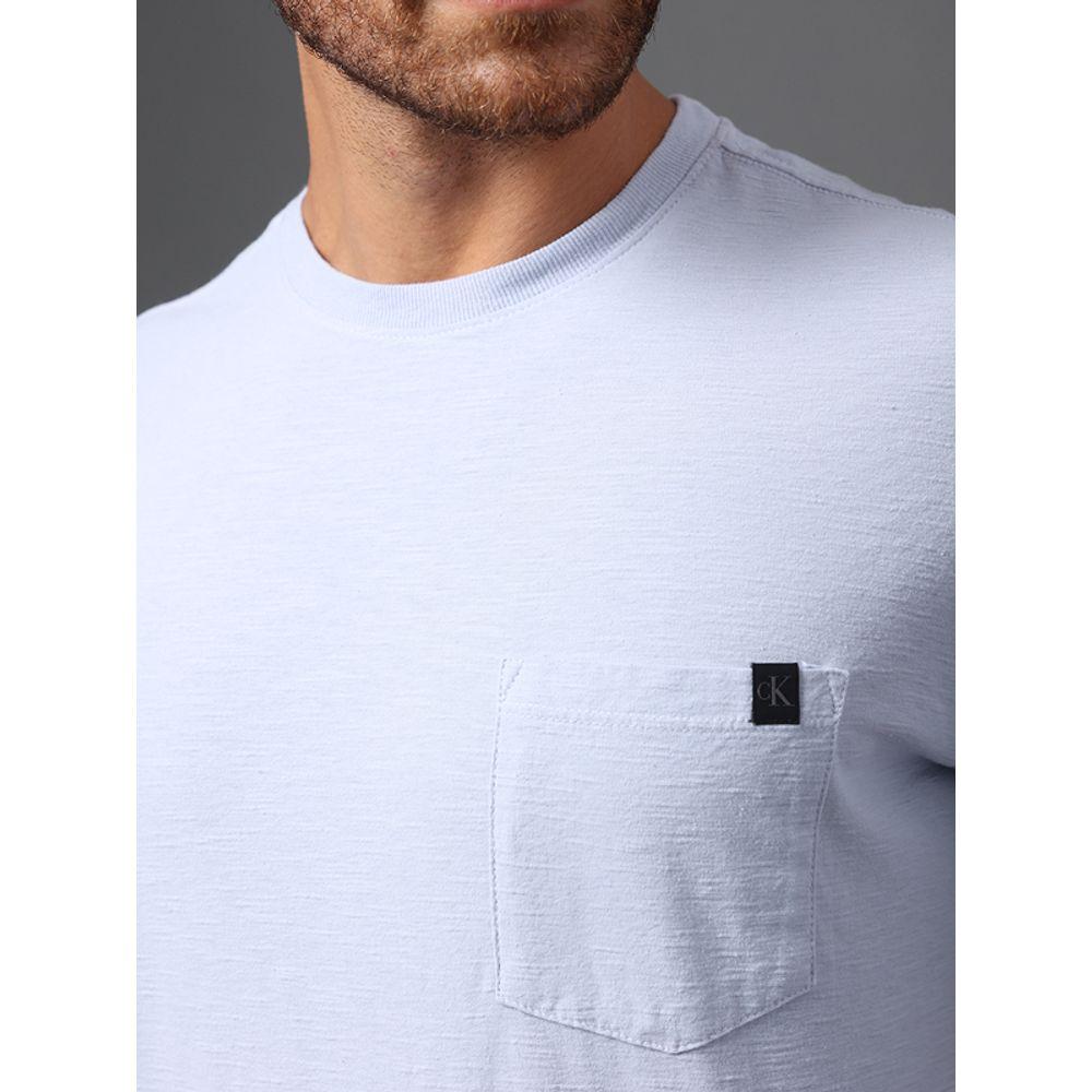 Camiseta Masculina Flamê Com Bolso Calvin Klein Jeans - Lavanda - 4