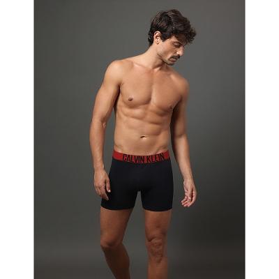 Kit 2 Cuecas Boxer Recycled Intense Power Calvin Klein Underwear - Preto/Vermelho Escuro
