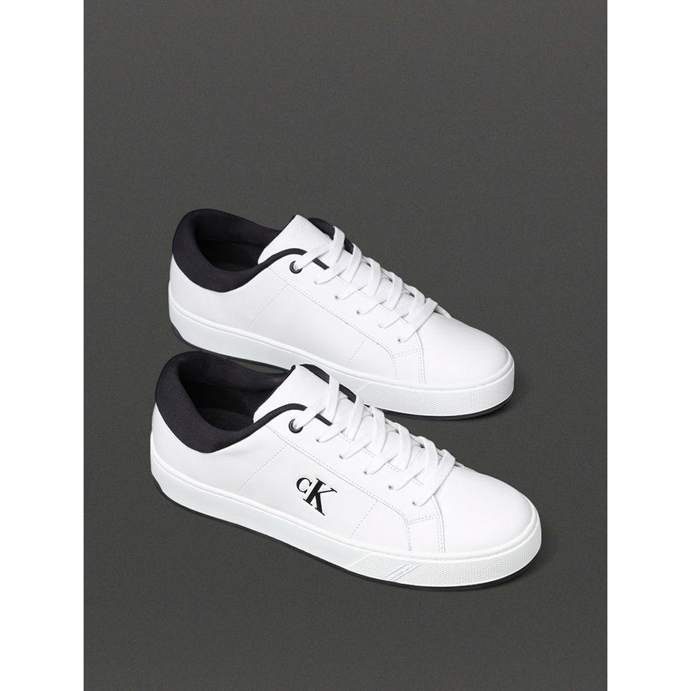 Tênis Masculino Palito Side Calvin Klein Jeans - Branco/ Preto - 2