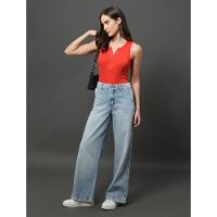 Regata Feminina Detalhe Botões Calvin Klein Jeans - Vermelho - 5