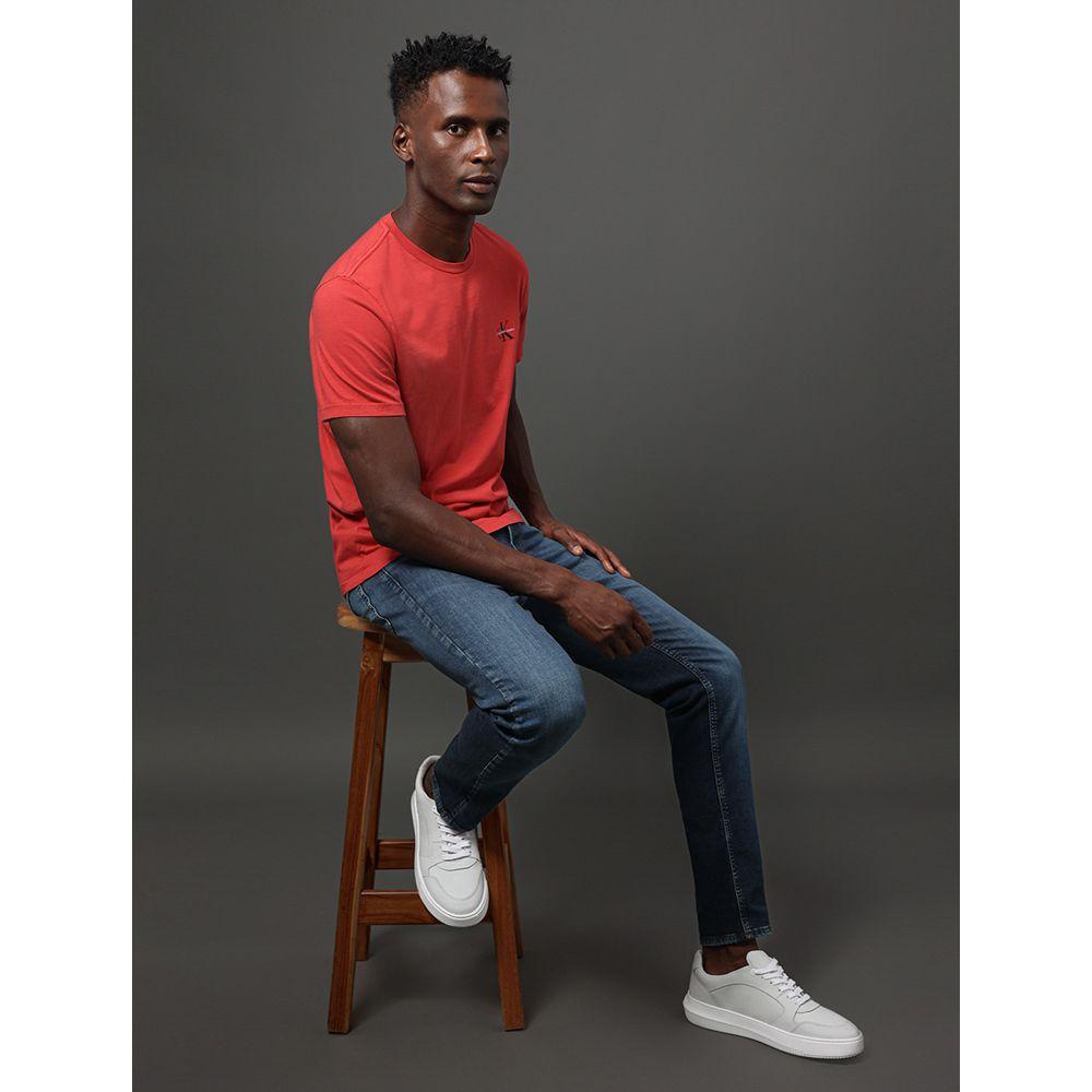 Camiseta Masculina Reissue Peito Calvin Klein Jeans - Vermelho - 5