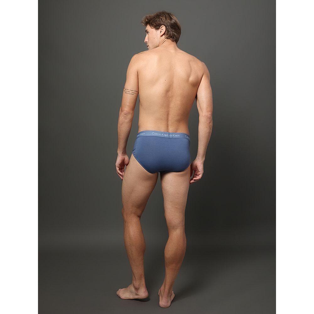 Cueca Brief de Modal Calvin Klein Underwear - Azul Medio/Azul Claro - 2