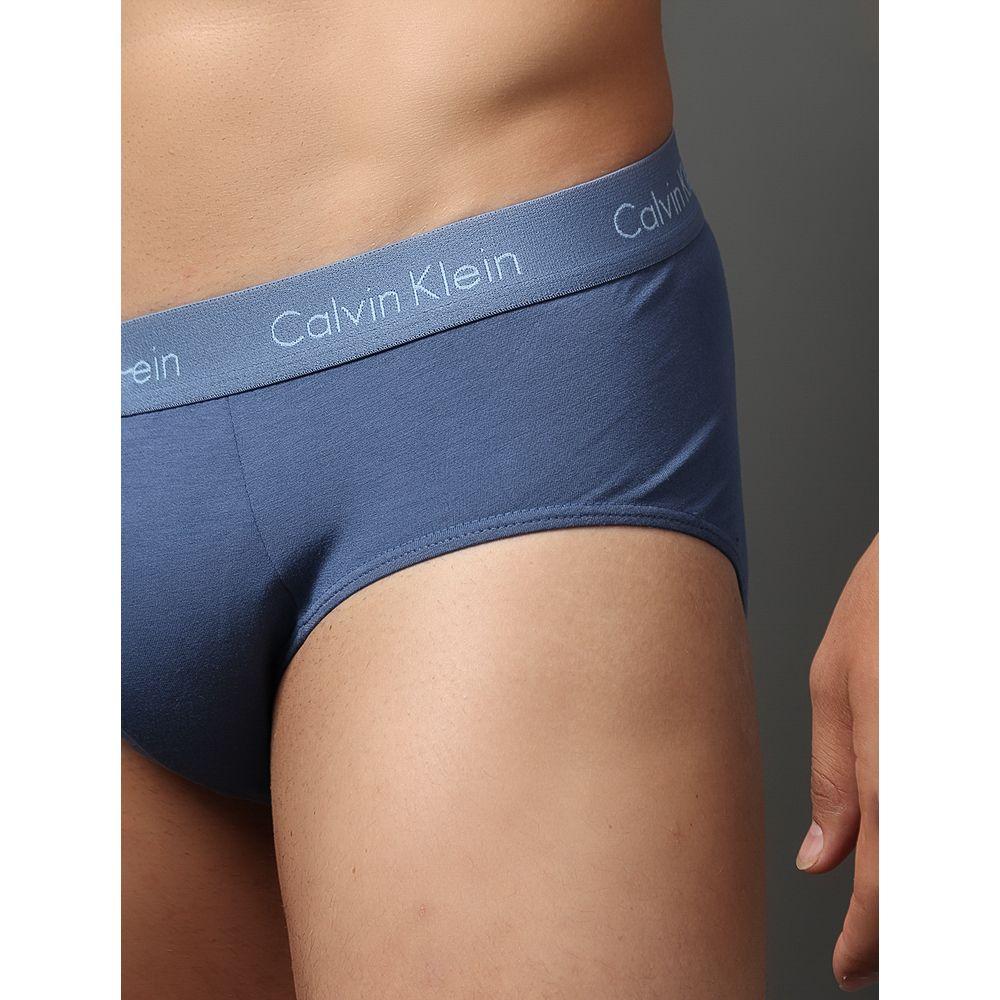 Cueca Brief de Modal Calvin Klein Underwear - Azul Medio/Azul Claro - 4