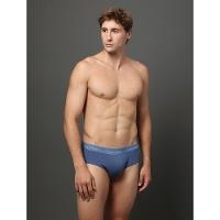 Cueca Brief de Modal Calvin Klein Underwear - Azul Medio/Azul Claro - 1