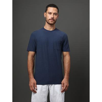 Camiseta Masculina Flamê Com Bolso Calvin Klein Jeans - Marinho