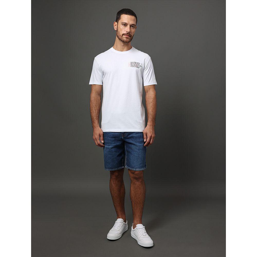 Camiseta Masculina Ny Address Calvin Klein Jeans - Branco - 3