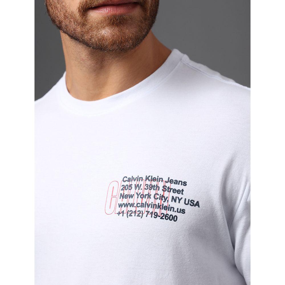 Camiseta Masculina Ny Address Calvin Klein Jeans - Branco - 4