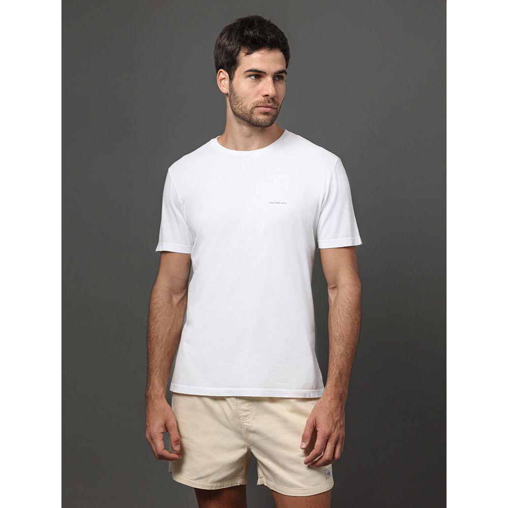 Camiseta Masculina Sunset Overlay Calvin Klein Jeans - Branco - 1