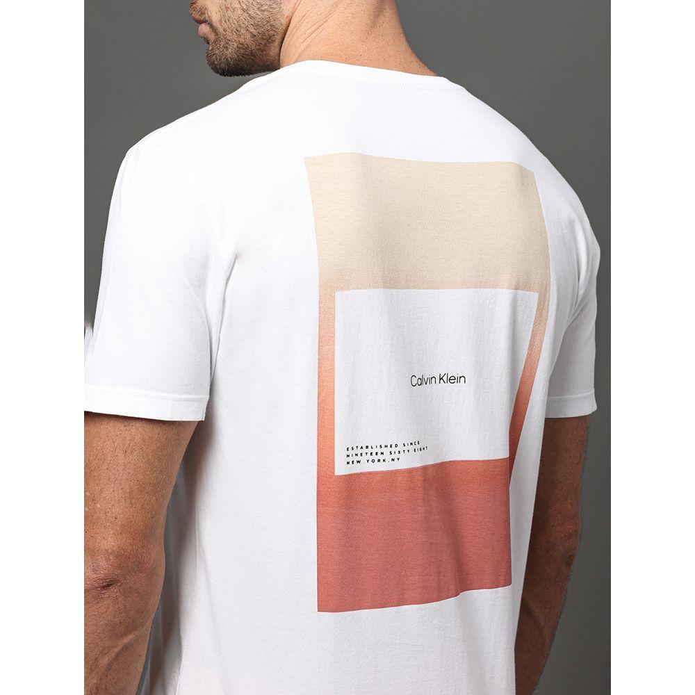 Camiseta Masculina Sunset Overlay Calvin Klein Jeans - Branco - 4