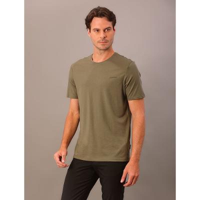 Camiseta Masculina Gola Careca Solid Liquid - Oliva