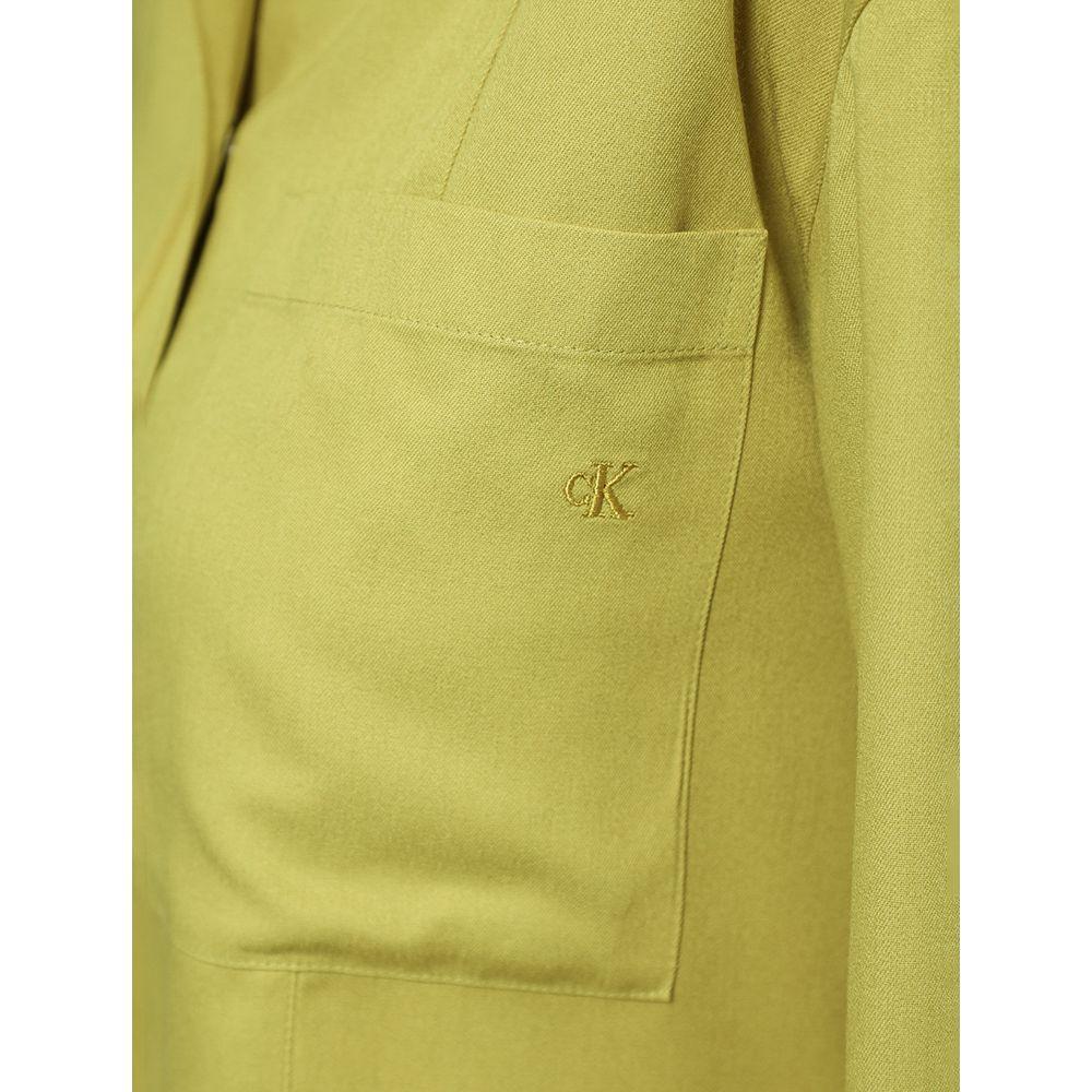 Camisa Feminina Nervura Calvin Klein Jeans - Verde Pistache - 4