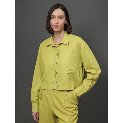 Camisa Feminina Nervura Calvin Klein Jeans - Verde Pistache