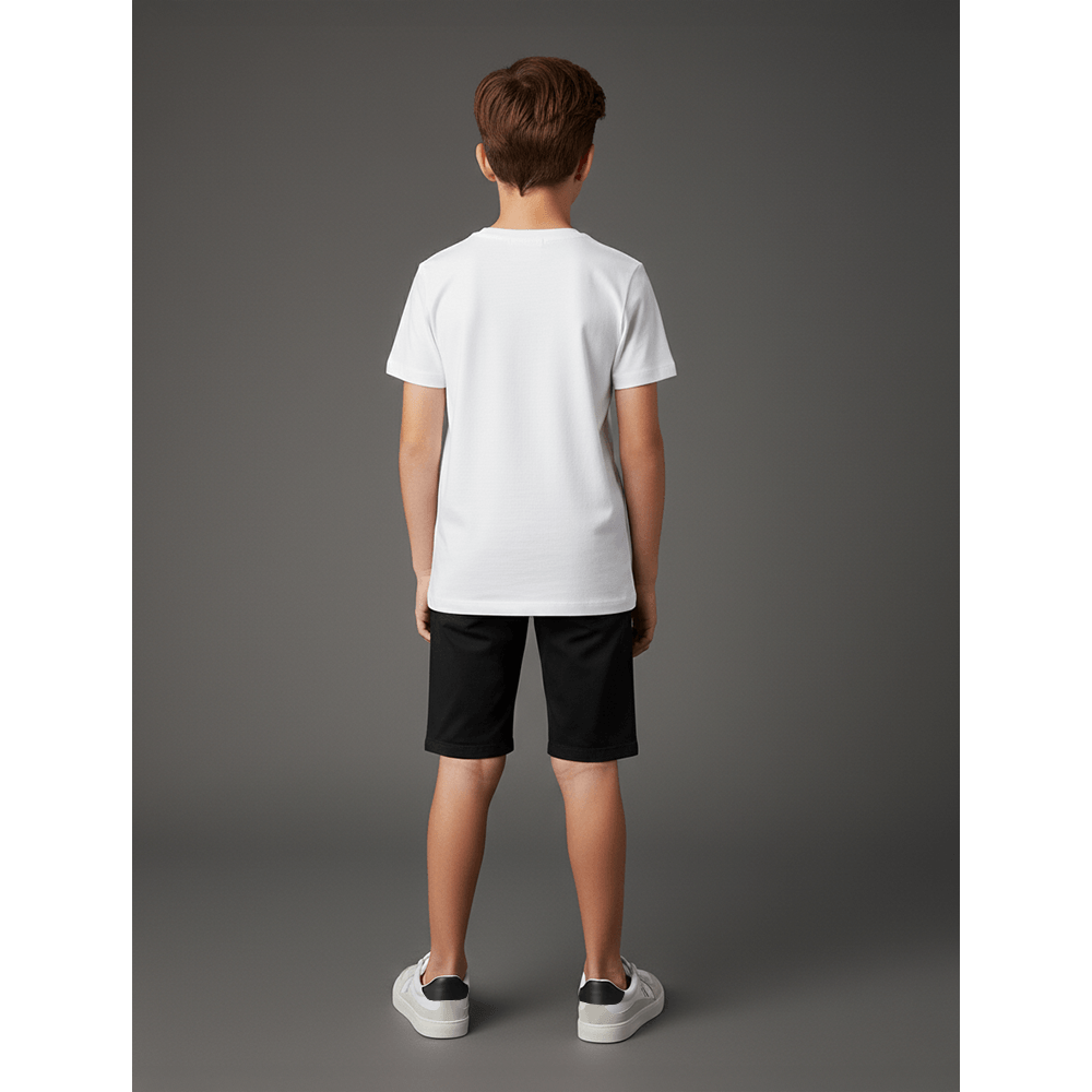 Camiseta Menino Logo Peito Calvin Klein Jeans - Branco - 3