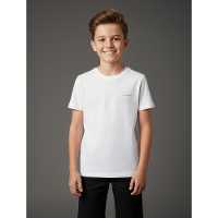 Camiseta Menino Logo Peito Calvin Klein Jeans - Branco - 2