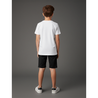 Camiseta Menino Logo Peito Calvin Klein Jeans - Branco - 3