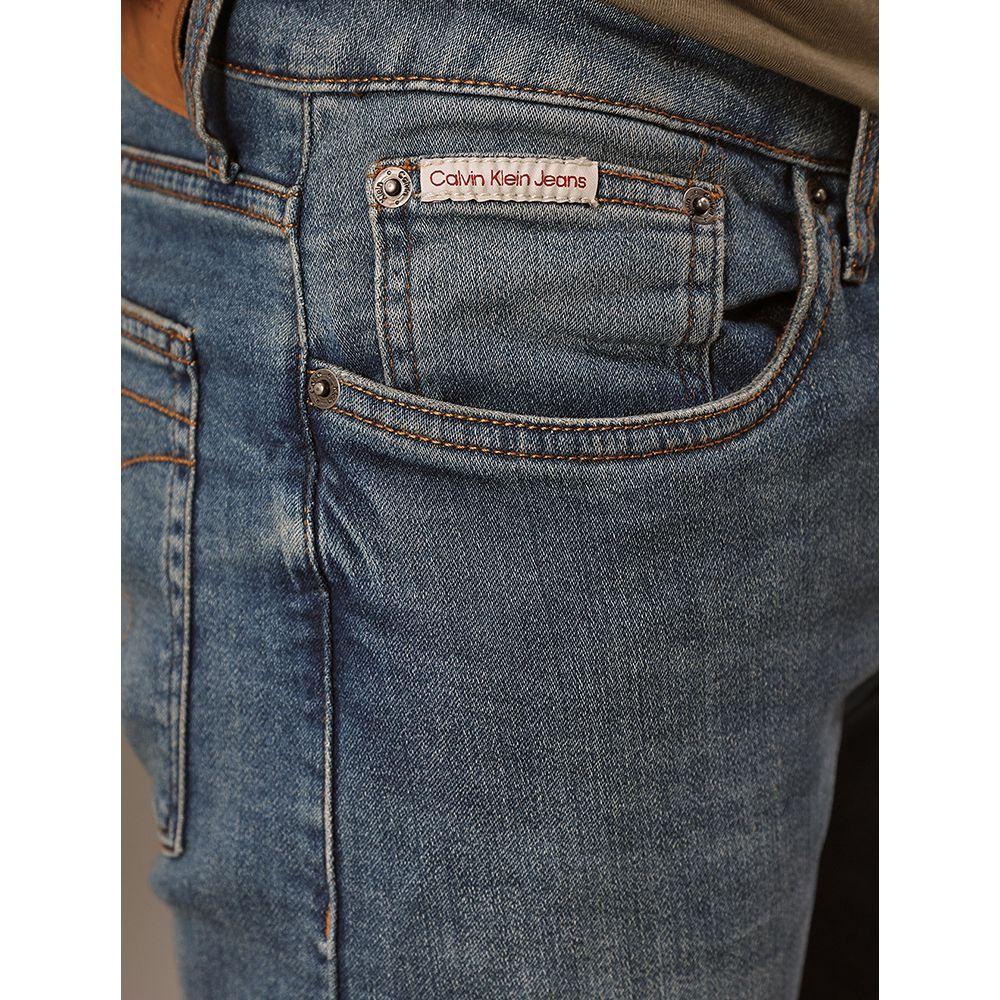 Calça Jeans Masculina Slim Moletom Calvin Klein Jeans - Azul Médio - 3