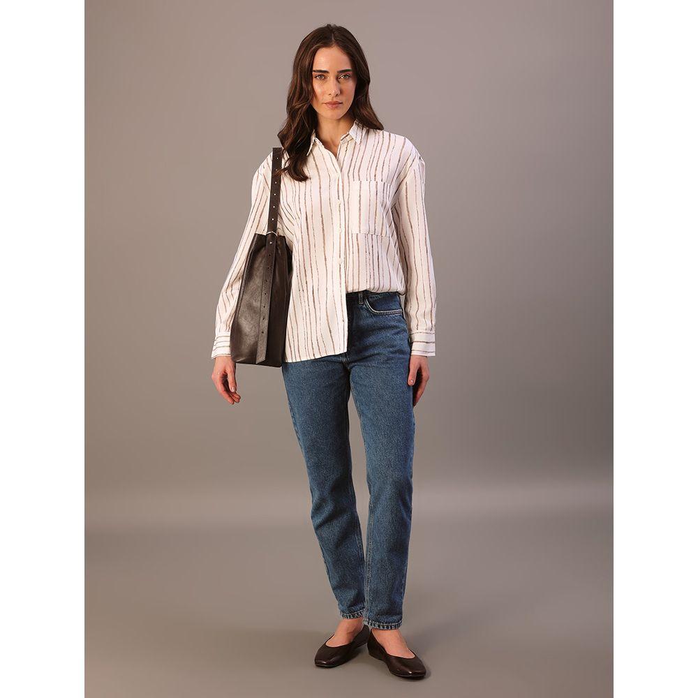 Camisa Feminina Listra Calvin Klein - Off White - 1