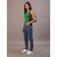 Blusa Feminina Cropped Texturizada Calvin Klein Jeans - Verde Médio - 1