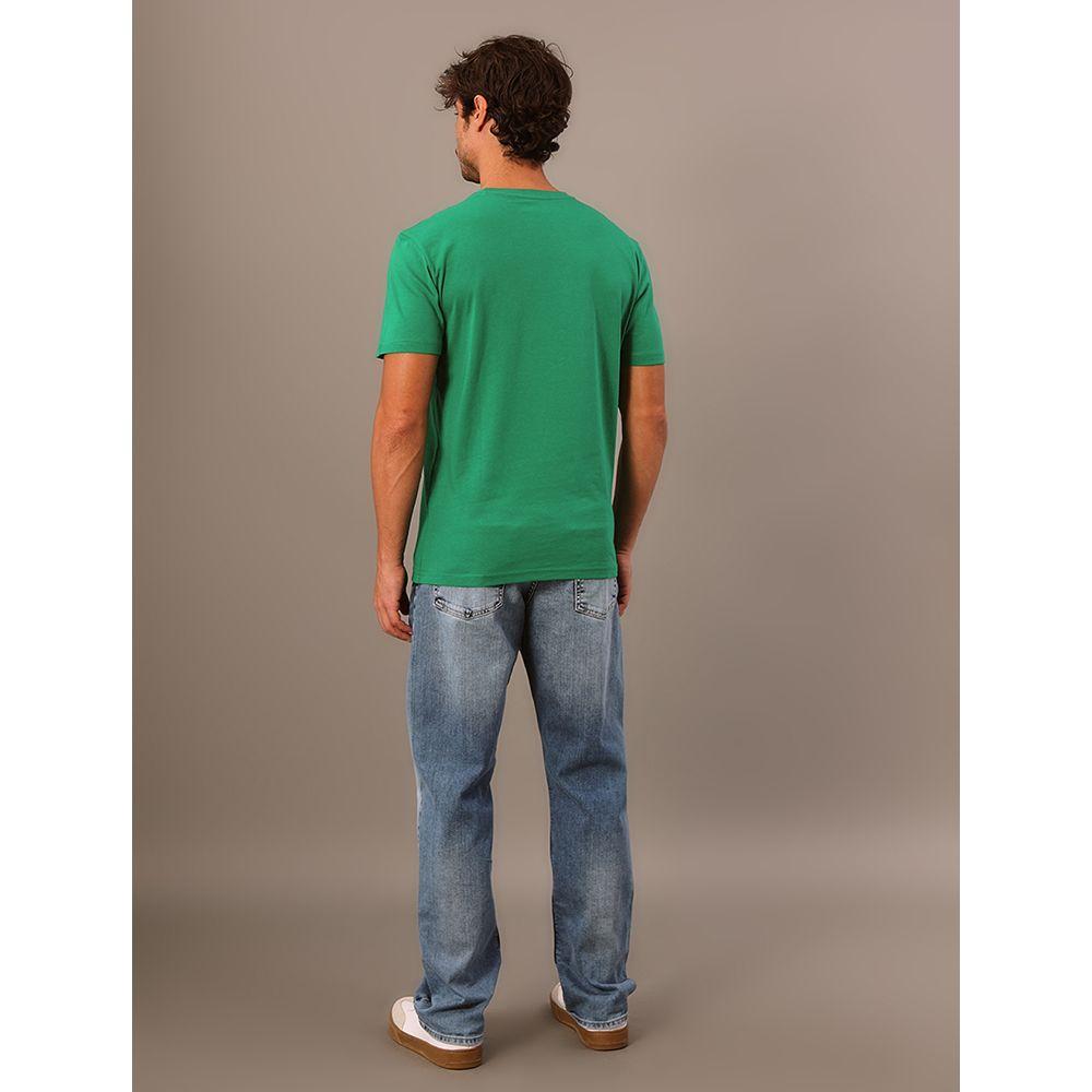 Camiseta Masculina Bordado Calvin Klein Jeans - Verde Médio - 8
