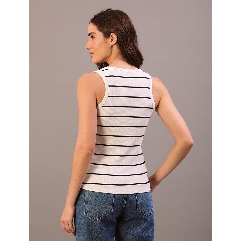 Regata Feminina Ribana Listrada Calvin Klein Jeans - Marinho - 1