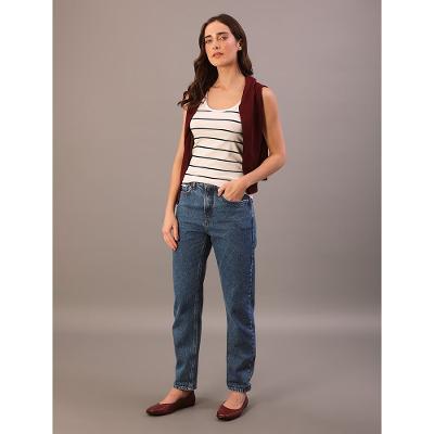 Regata Feminina Ribana Listrada Calvin Klein Jeans - Marinho