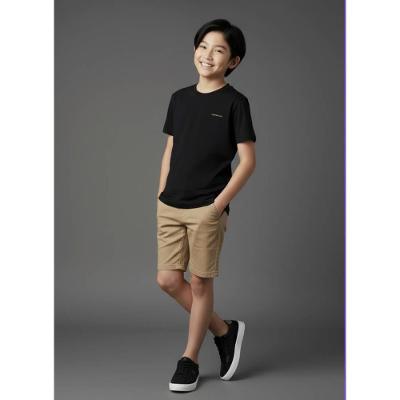 Camiseta Menino Logo Peito Calvin Klein Jeans - Preto