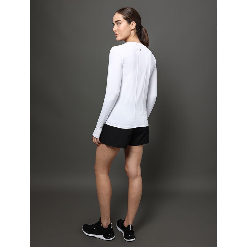 Camiseta Feminina Manga Longa Mesh Calvin Klein Sport - Branco 2 - 2