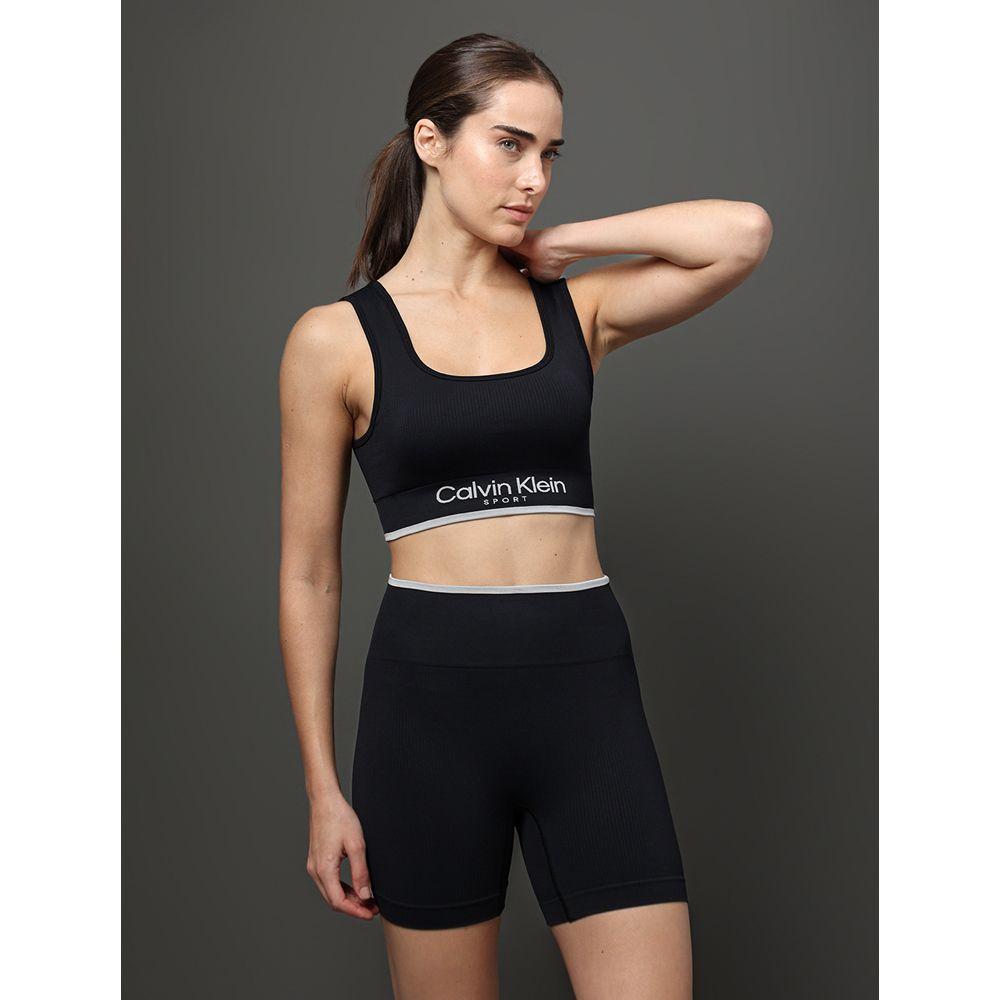Top Regata Feminino Seamless Ribbed Calvin Klein Sport - Preto - 1