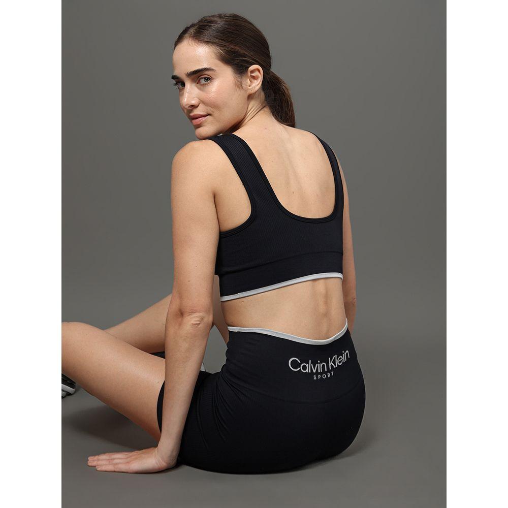 Short Feminino Seamless Ribbet Tonal Calvin Klein Sport - Preto - 5