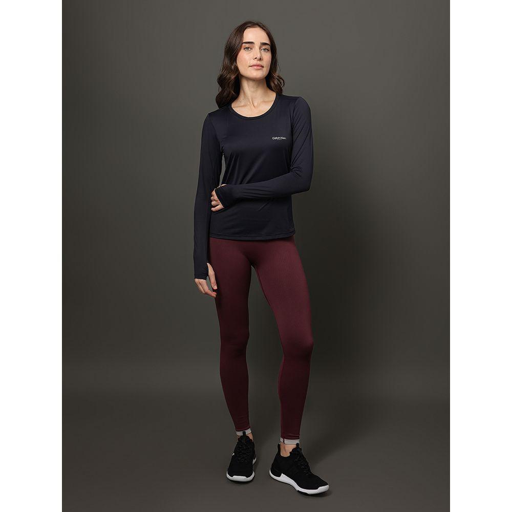 Camiseta Feminina Manga Longa Mesh Calvin Klein Sport - Preto - 4