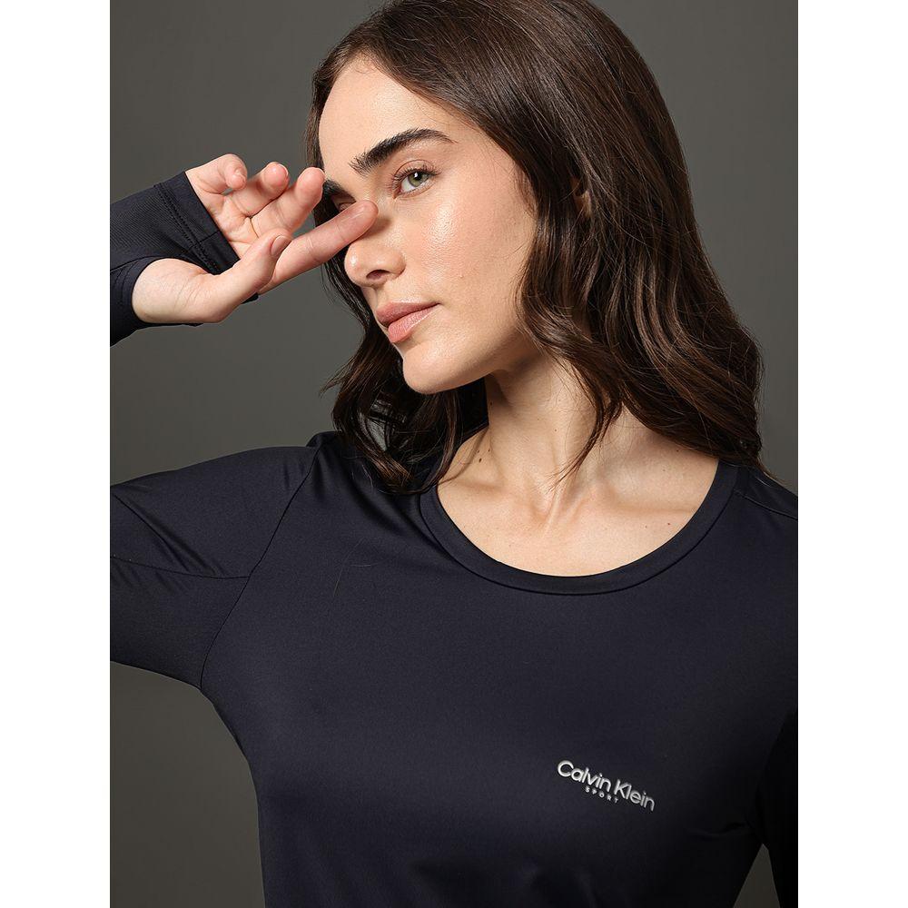 Camiseta Feminina Manga Longa Mesh Calvin Klein Sport - Preto - 5