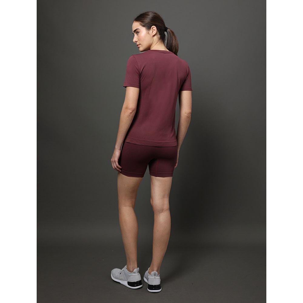 Camiseta Seamless Ribbed Sport - Bordo - 2