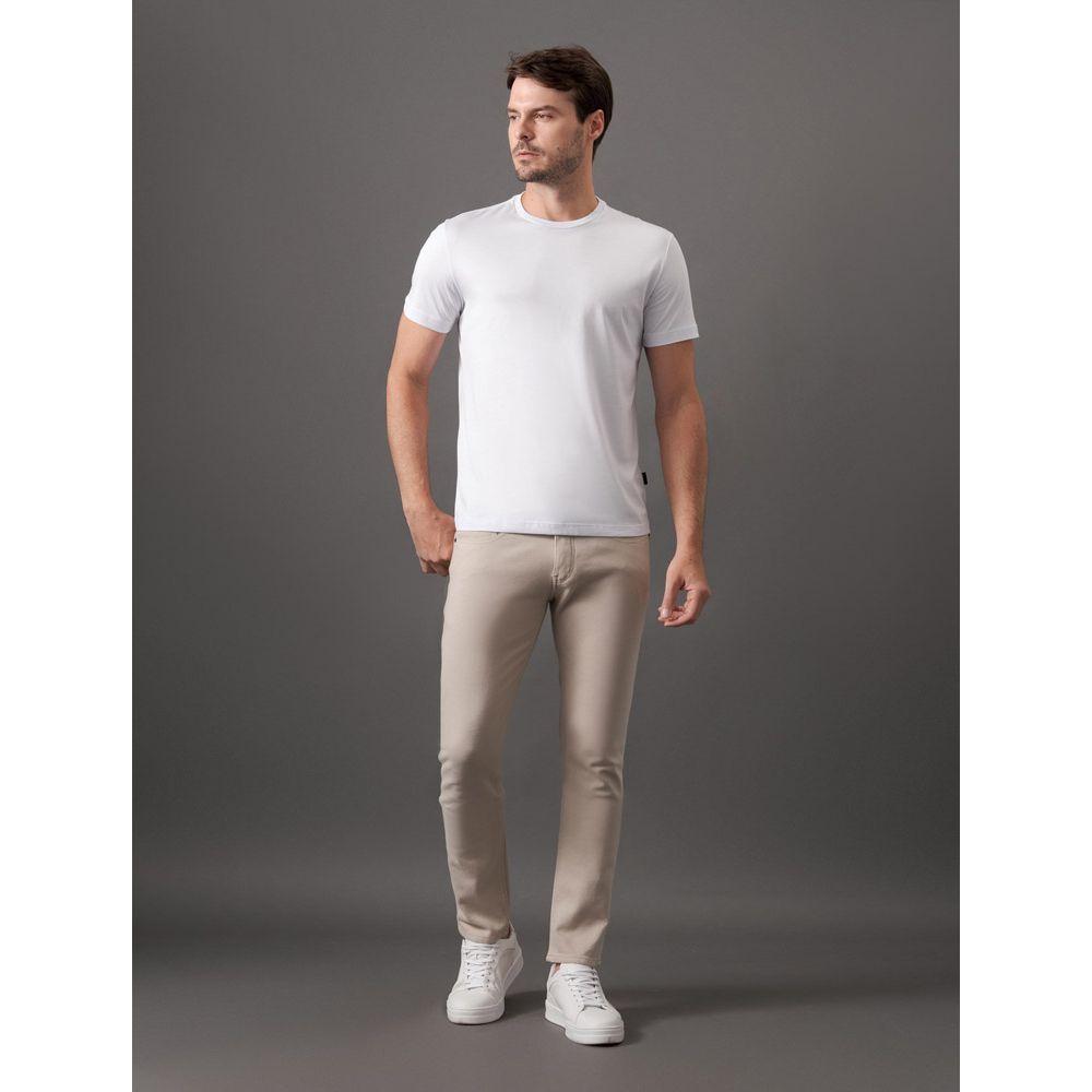 Camiseta Masculina Pima Manga Curta Calvin Klein - Branco - 3
