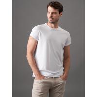 Camiseta Masculina Pima Manga Curta Calvin Klein - Branco - 5