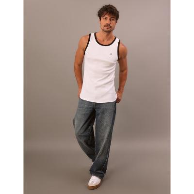 Regata Calvin Klein Jeans Masculino Ribana Friso Cor - Off White